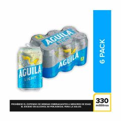 Cerveza Águila Light Lata x 330ml x 6 Unidades