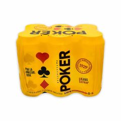 Cerveza Póker Lata x 473ml x 6 Unidades
