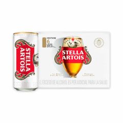 Cerveza Stella Artois 269m Lata Sixpack