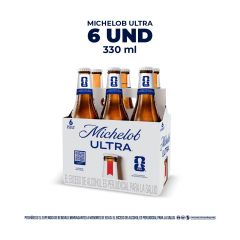 Cerveza Michelob Ultra Botella X 355ml X 6 Unidades
