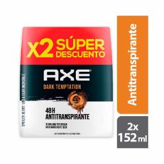 Desodorante Axe 152m 2u Spray Sec Dar/te