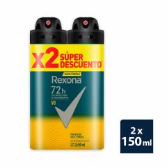Desodorante En Aerosol Rexona Men V8 x 90gr x 2 Unidades Súper Descuento