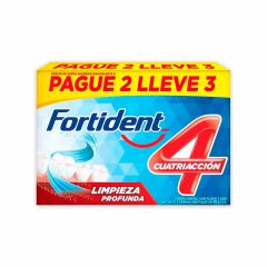 Crema Dental Fortident Cuatriacción Limpieza Profunda x 85gr Pague 2 Lleve 3 Unidades