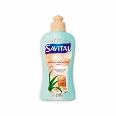 Crema Para Peinar Savital Con Serúm De Aminoácidos Y Sábila Restauración Profunda x 275ml