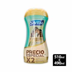 Shampoo Savital Con Sérum De Aminoácidos Y Sábila x 510ml + Acondicionador Savital x 490ml Precio Especial