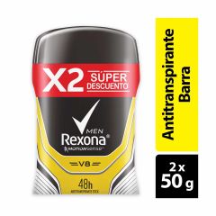 Desodorante En Barra Rexona Men V8 x 50gr x 2 Unidades Súper Descuento