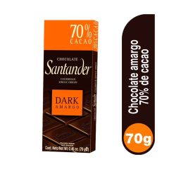 Chocolate Santander 70g Dark Amargo 70%
