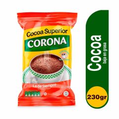 Cocoa Superior Corona Baja En Grasa Bolsa x 230gr