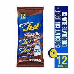 Chocolatina Jet 144g 12u Leche Calcio
