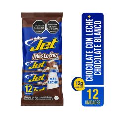 Chocolatina Jet 144g 12u Leche Calcio