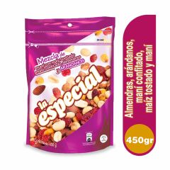 Mezcla La Especial Maní, Maíz, Almendras Y Arándanos Doypack x 450gr