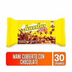 Chocolatina Jumbo Dots Con Maní Con Chocolate x 30gr