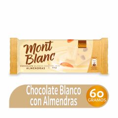 Chocolatina Montblanc 60g Blanco/almendr
