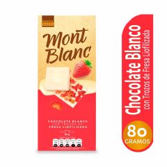 Chocolate Montblanc 80g Blanco/fresa