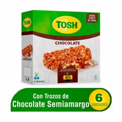 Barras De Cereal Tosh Sabor A Chocolate x 23gr x 6 Unidades