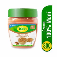 Crema De Maní Tosh Sin Azúcar Y Sin Sal Pote x 300gr