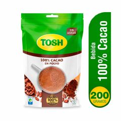 Bebida En Polvo Tosh 100% Cacao Sin Azúcar Doypack x 200gr