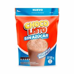 Chocolisto En Polvo Con Vitaminas Y Minerales Sin Azúcar Doypack x 180gr