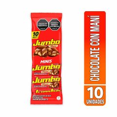 Chocolatina Jumbo Con Maní x 17gr x 10 Unidades