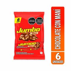 Chocolatina Jumbo Con Maní x 35gr x 6 Unidades