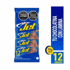 Chocolatina Jet Con Leche Bolsa x 11gr x 12 Unidades