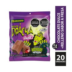 Chocolatina Drácula Secretos Del Bosque Prohibido Ataúdes Rellenos De Fresa X 160gr X 20 Unidades