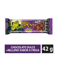 Chocolatina Drácula Secretos Del Bosque Prohibido Rellena De Fresa X 42gr