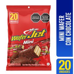 Chocolatina Jet Mini Wafer Bolsa X 6gr X 20 Unidades