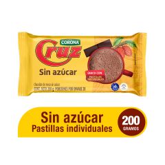 Chocolate En Pasta Cruz Sin Azúcar Pastillas Individuales X 200gr