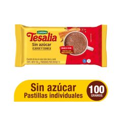 Chocolate En Pasta Tesalia Sin Azúcar Clavos Y Canela Pastillas Individuales X 100gr