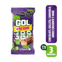 Chocolatina Gol X 31gr X 3 Unidades Más Grande