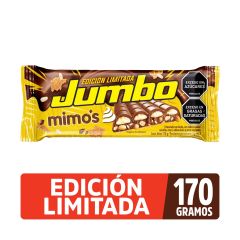 Chocolatina Jumbo Mimos Relleno De Vainilla, Maní, Oblea Dulce Y Arroz Crujiente X 170gr Edición Limitada