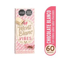 Chocolate Blanco Mont Blanc By Vibes Relleno Sabor A Chocolate Y Frutos Rojos X 60gr