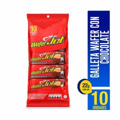Chocolatina Jet Wafer 220g 10u Vainilla