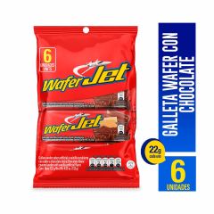 Chocolatina Jet Wafer 132g 6u Vainilla