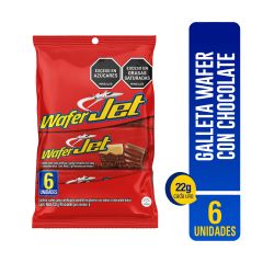 Chocolatina Jet Wafer 132g 6u Vainilla