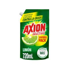 Lavaplatos Líquido Axion Arrancagrasa Aroma Limón Doypack x 720ml