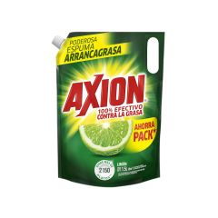 Lavaplatos Líquido Axion Arrancagrasa Aroma Limón Doypack x 1500ml