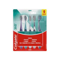 Cepillo De Dientes Colgate 360 Medio x 5 Unidades Precio Especial