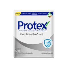 Jabón En Barra Antibacterial Protex Limpieza Profunda x 110gr x 3 Unidades