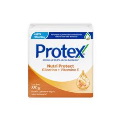 Jabón En Barra Protex Antibacterial Nutri Protect Vitamina E x 110gr x 3 Unidades