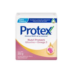 Jabón En Barra Protex Antibacterial Nutri Protect Omega 3 x 110gr x 3 Unidades