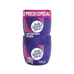 Desodorante En Crema Lady Speed Stick Talc Pote x 100gr x 2 Unidades Precio Especial