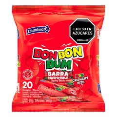Bonbonbum Colombina Barra Masticable x 180gr x 20 Unidades