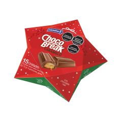 Chocolate Choco Break Navidad Relleno Sabor A Caramelo Estrella X 65g X 15 Unidades