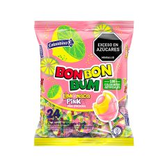 Bonbonbum Colombina Limonada Pink X 432gr X 24 Unidades