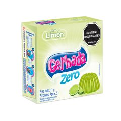 Gelatina En Polvo Gelhada Zero Sabor A Limón X 11gr