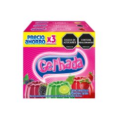 Gelatina Gelhada 35G 3Un Limon/Mora/Fres