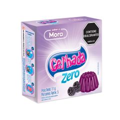 Gelatina En Polvo Gelhada Zero Sabor A Mora X 11gr