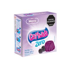 Gelatina En Polvo Gelhada Zero Sabor A Mora X 11gr